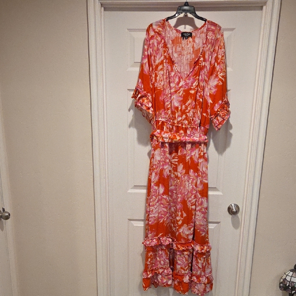 Floral Orange Women's Dress